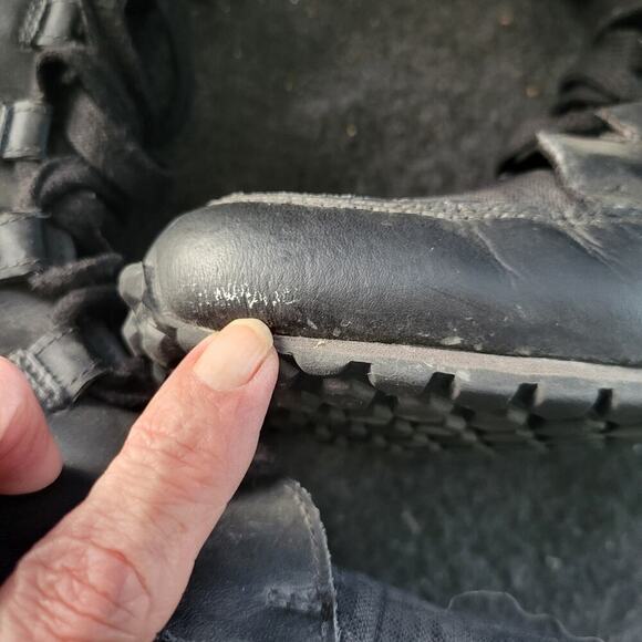 Timberland Grammercy Tall Leather Black Boots Fur Waterproof Winter Size 9 - Picture 12 of 15